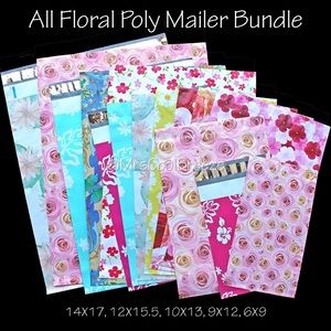 45 All Size All Floral Poly Mailer Bundle